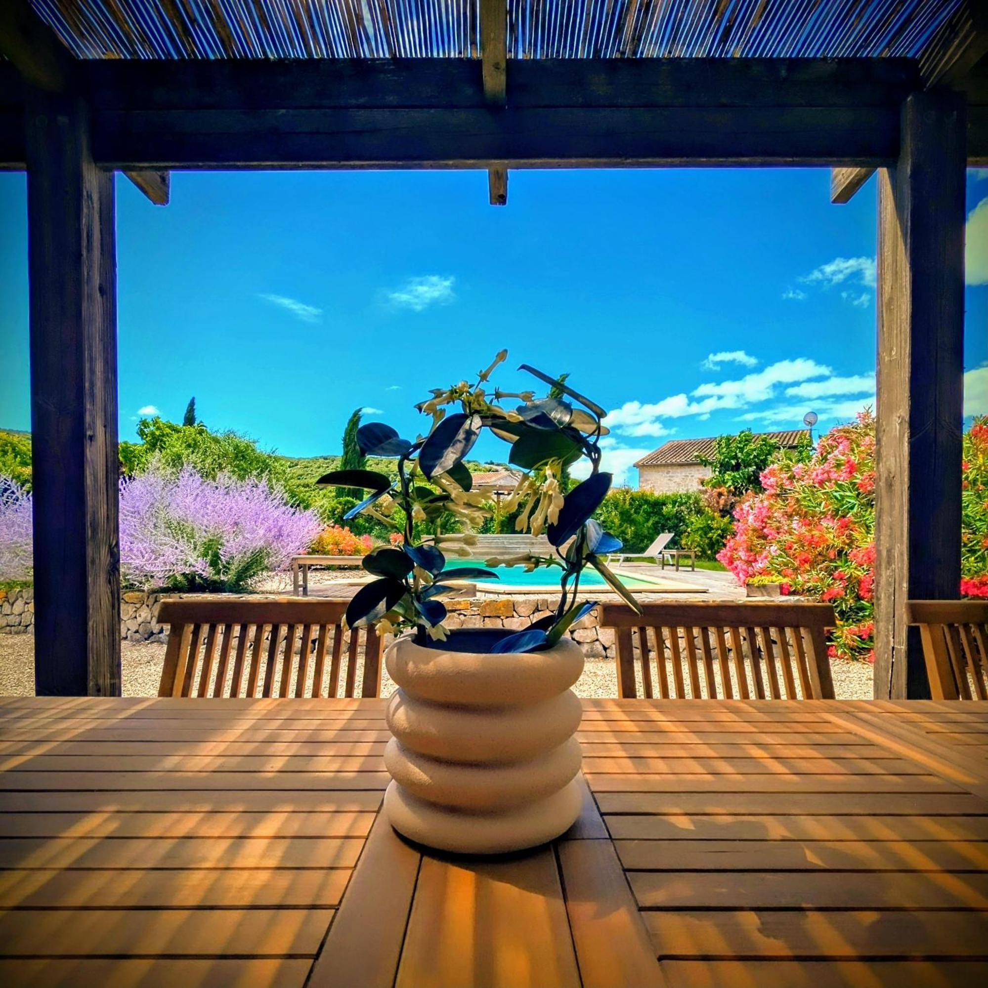 Villa Font Vive - Chambres D'Hotes Eco-Labellisees Avec Cuisine - Confort, Calme Et Vue Exceptionnels ! Grospierres Eksteriør billede
